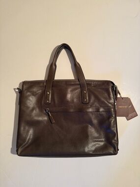 Omentar Women's Dark Brown Genuine Soft Leather Shoulder Bag New